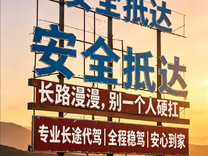 去哪里不重要，去才重要，陪你看沿途风景的人，比风景更重要。长途远行不必独自硬扛，专业长途代驾替你握稳方向盘，你只管安心看日落、吹晚风，奔赴想见的人。全国长途代驾